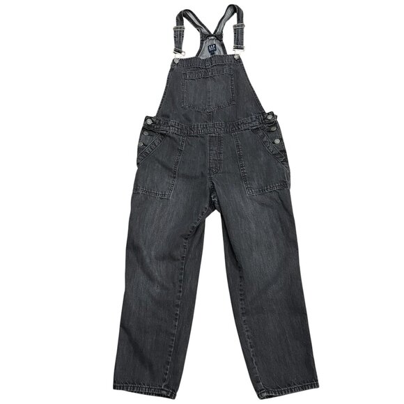 GAP Bib Overalls Cropped Washed Black, L - Picture 1 of 9